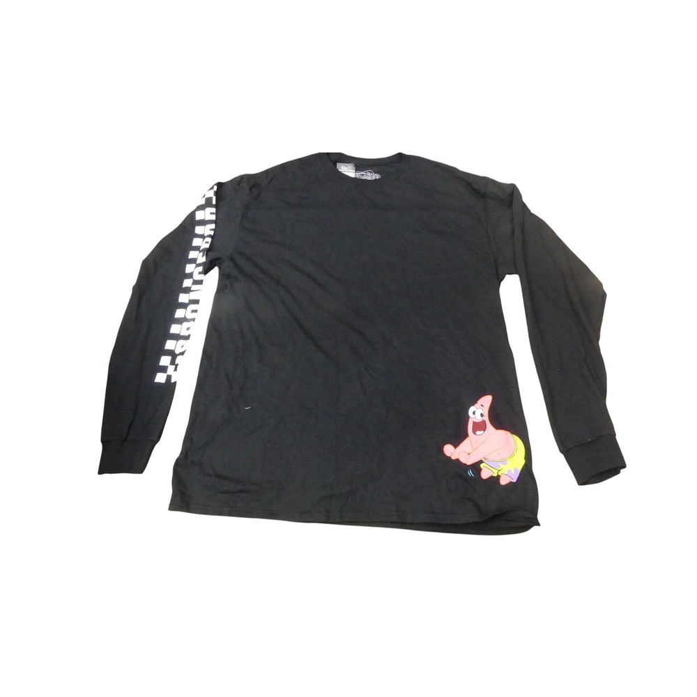 rue21 SpongeBob SquarePants T-Shirt Mens L Black Long Sleeve Graphic Patrick